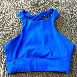 Athleta Bright Blue T-top Sports Bra